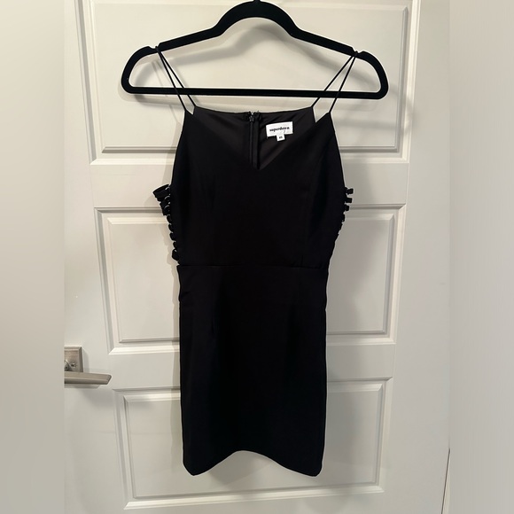 SUPERDOWN Jaylene Strappy Side Dress in Black - Picture 2 of 4